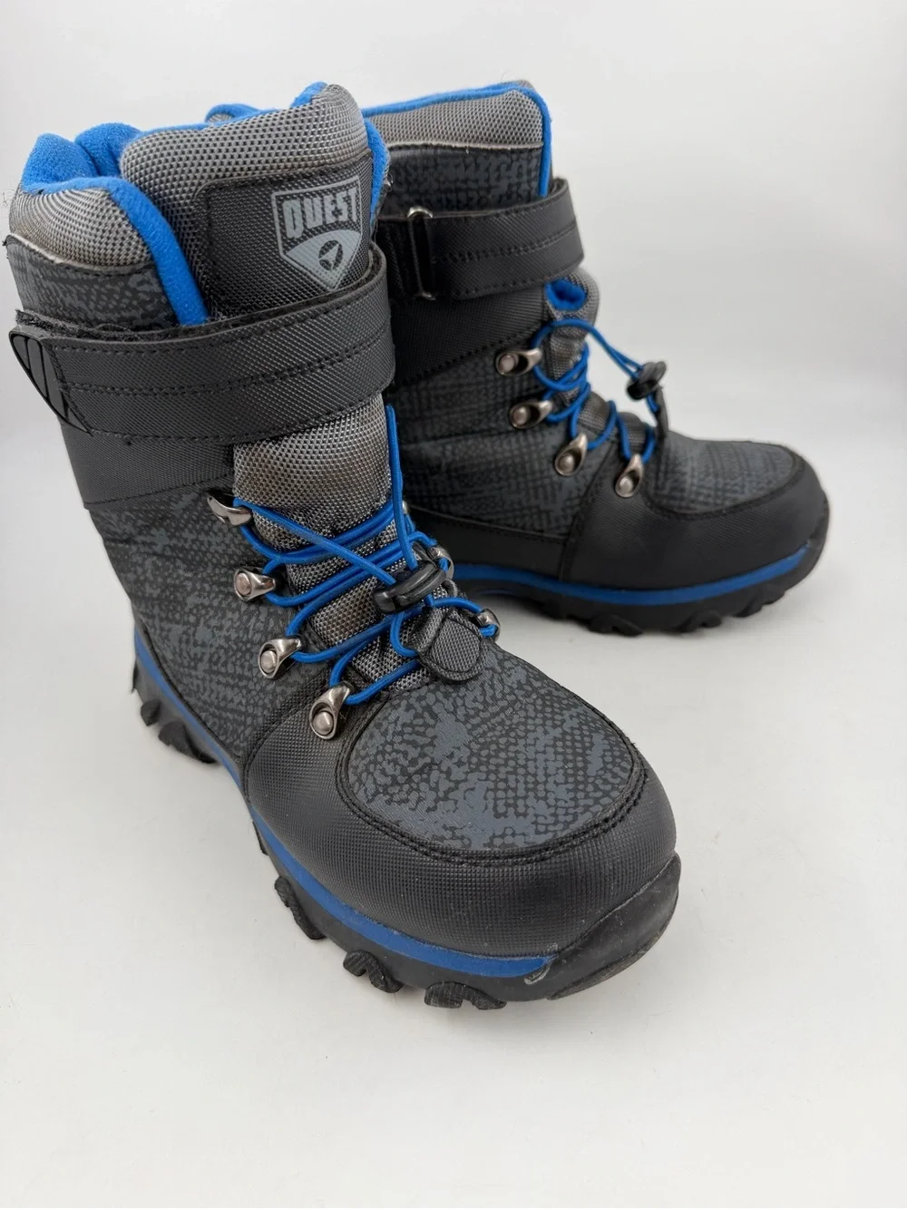 Quest Kids Menace -SZ 5Y-Black Blue 100g 3M Thinsulate Outfoor Winter Snow Boot